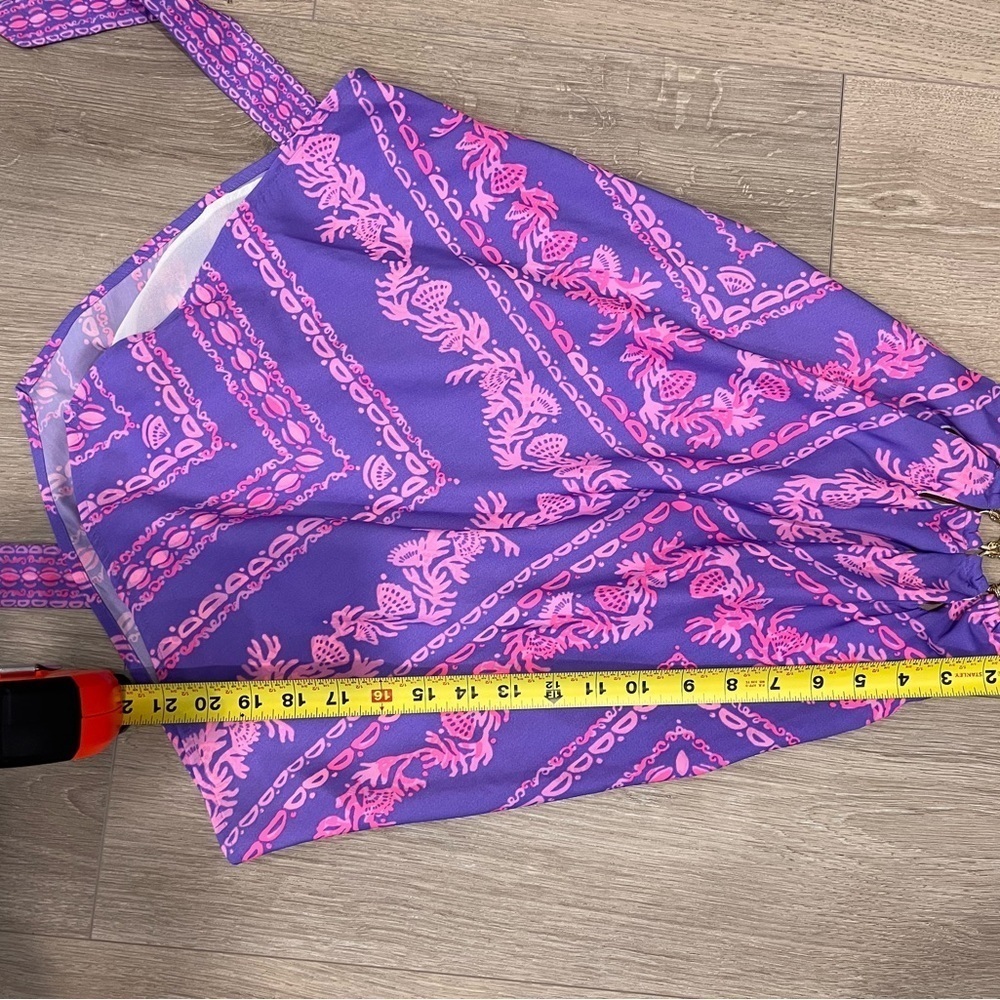 Lilly Pulitzer Purple and Pink Halter Tank Top - Picture 3 of 6